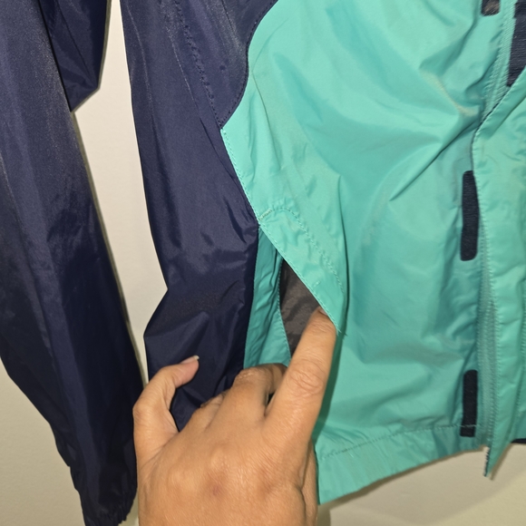 The North Face Dryvent Wind Rain Blue Aqua Youth Hooded Full Zip Jacket M 10/12 - Picture 5 of 8